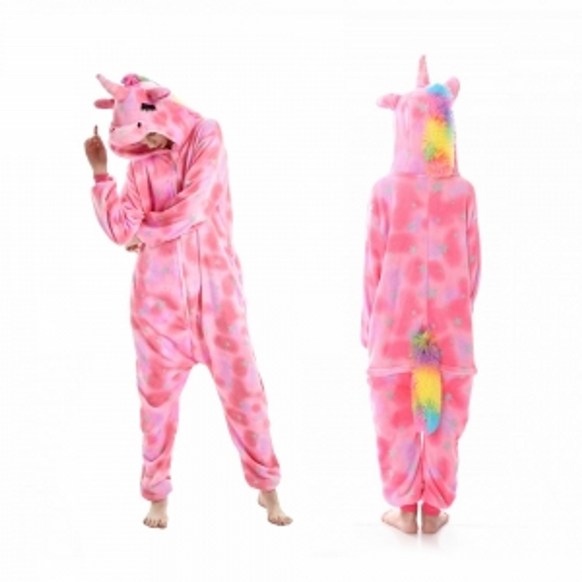 Pink Star Unicorn Onesie - Adult - STD
