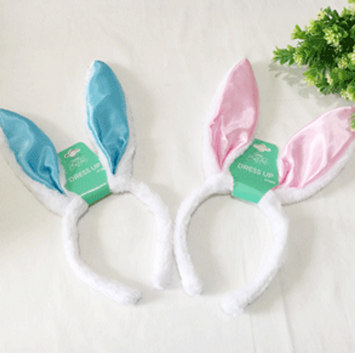 Pink and Blue Bunny Ears Headband