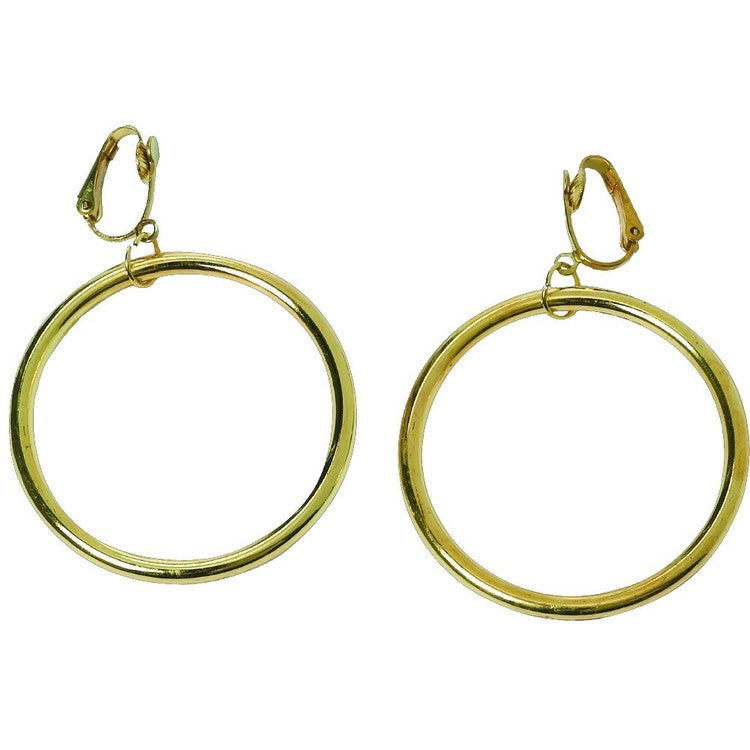 Pirate Gold Clip-On Hoop Earrings