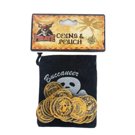 Pirate Gold Coins and Pouch Set