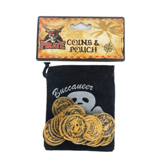 Pirate Gold Coins and Pouch Set