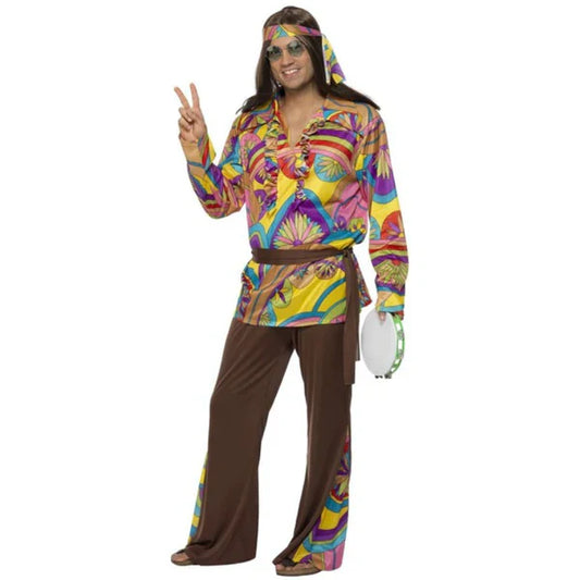 Psychedelic Hippie Man Costume - Adult - M