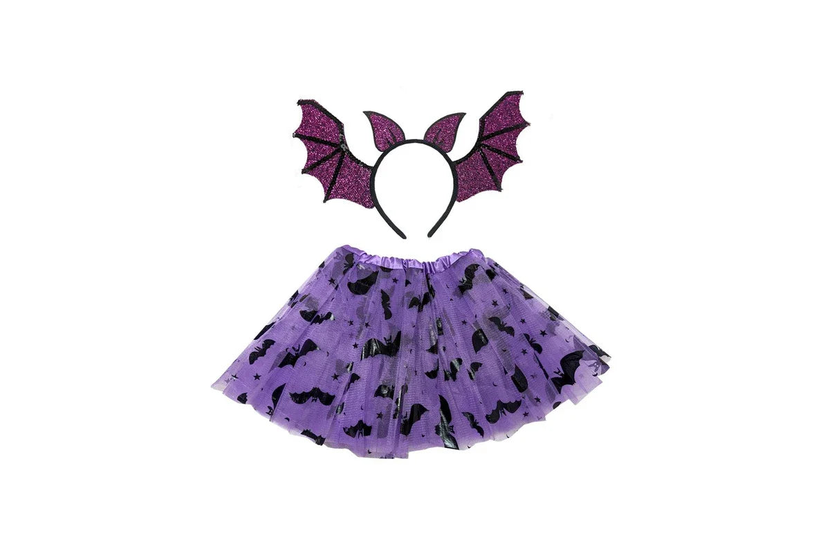 Puple Bat Tutu Costume Set - Child