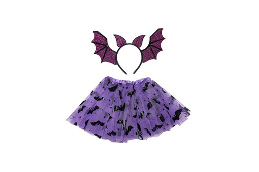 Puple Bat Tutu Costume Set - Child