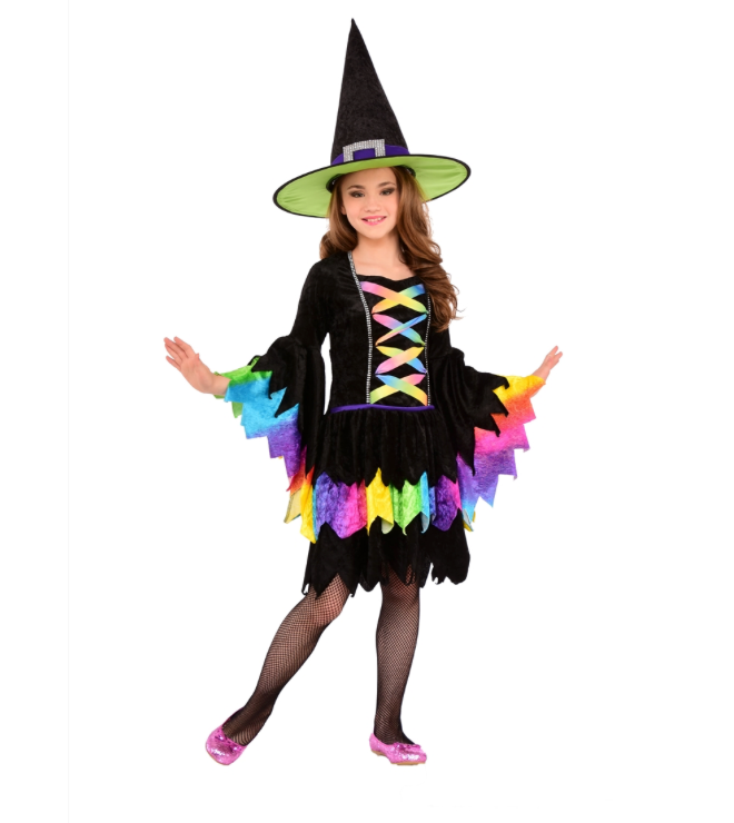 Rainbow Witch Costume - Child - 5-7