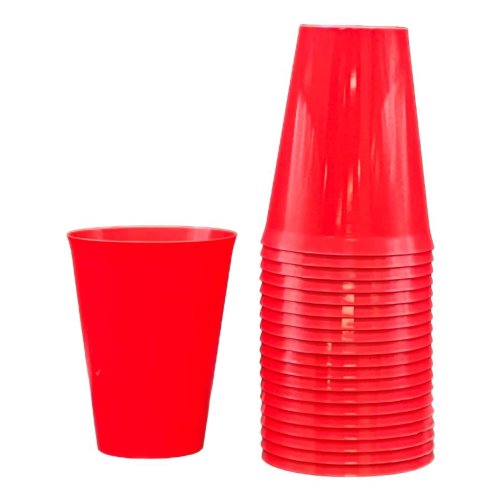 Red Plastic Cups 285ml Pk20