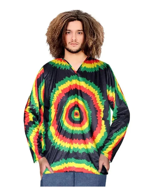 Reggae Rasta Man Shirt Costume - Adult - XL