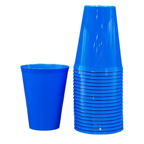 Royal Blue Plastic Cups 285ml Pk20