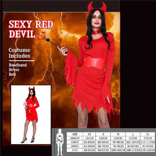 Sexy Red Devil Costume - Adult - L