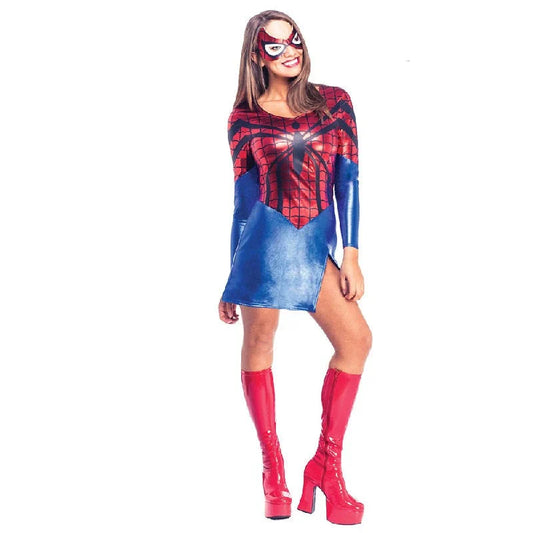 Spider-Girl Dress and Mask Costume - Adult - S