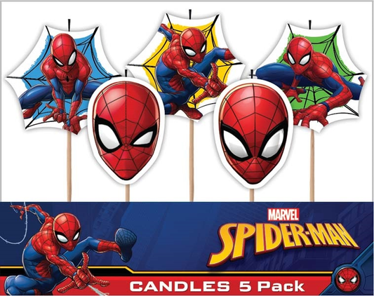 Spider-Man Birthday Candle Set 5 Pack