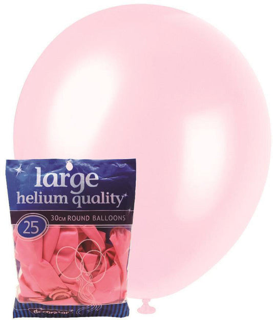 Standard Latex Balloons 25 Pack Baby Pink