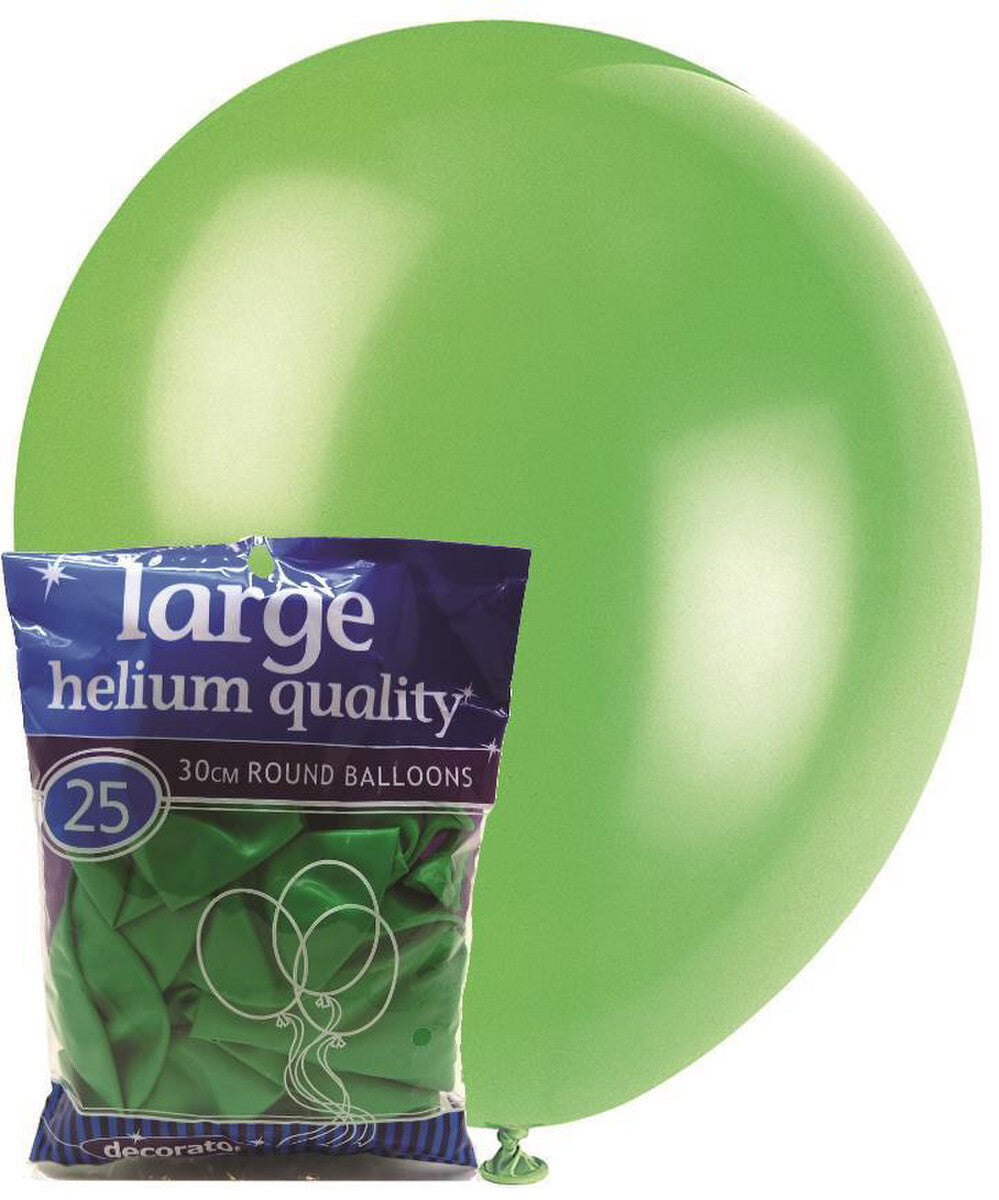 Standard Latex Balloons 25 Pack Jade Green