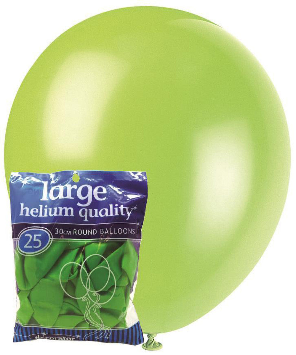 Standard Latex Balloons Lime Green 25 Pack