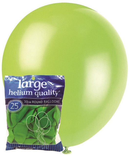 Standard Latex Balloons Lime Green 25 Pack