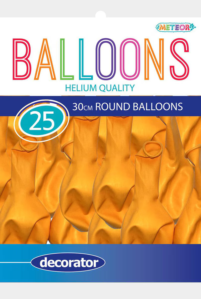 Standard Latex Balloons 25 Pack Mango