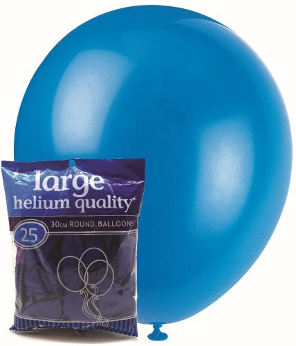 Standard Latex Balloons 25 Pack Royal Blue