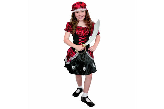 Sweet Skeleton Pirate Girl Costume - M