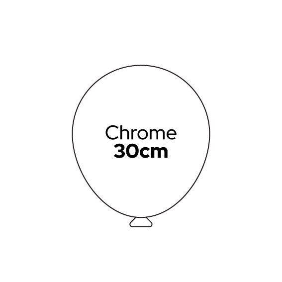 Chrome Helium Latex Balloon 30cm