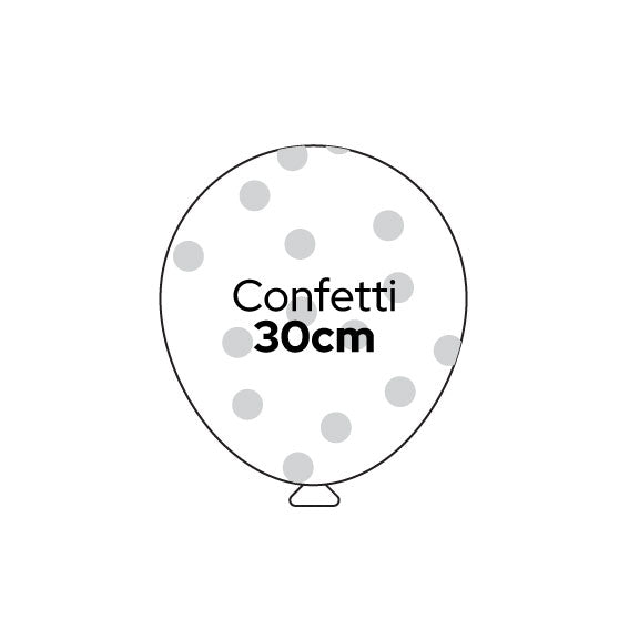 Confetti Helium Latex Balloon 30cm