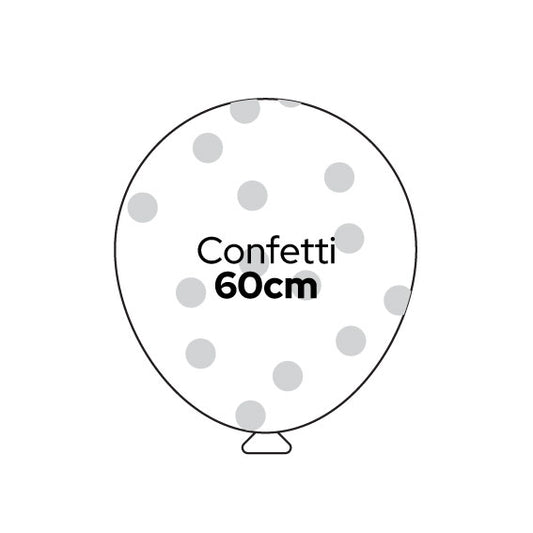Confetti Helium Latex Balloon 60cm