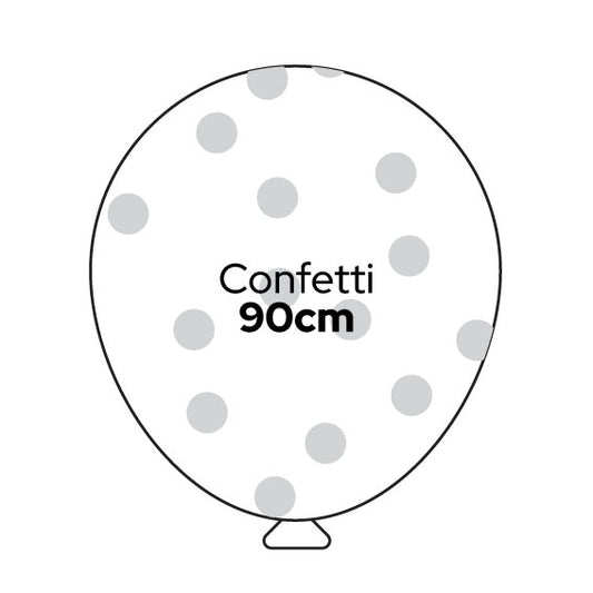 Confetti Helium Latex Balloon 90cm
