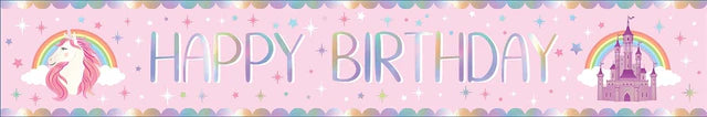 Unicorn Happy Birthday Banner