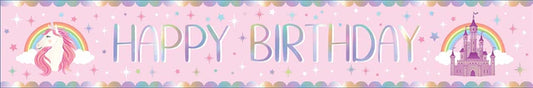 Unicorn Happy Birthday Banner