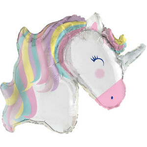 Unicorn Head Pastel Supershape Foil