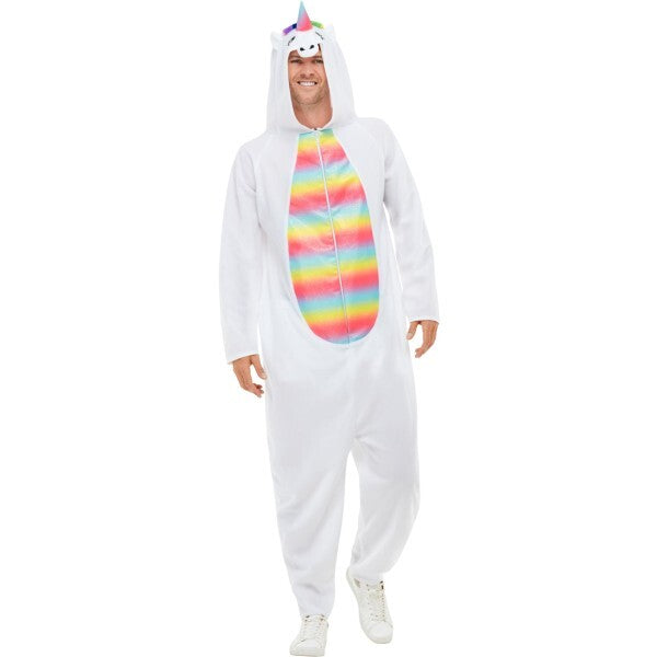 Unicorn Jumpsuit Costume White XL