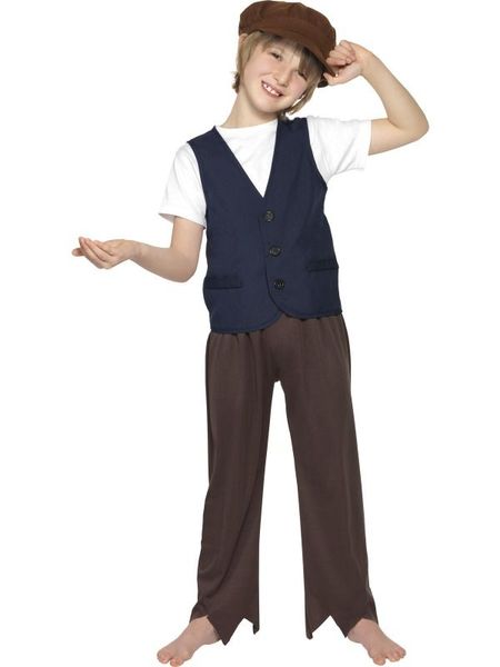 Victorian Poor Peasant Boy Costume - L
