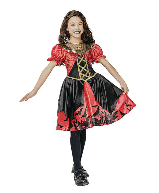 Victorian Vampiress Girls Costume Large 10-12 Years