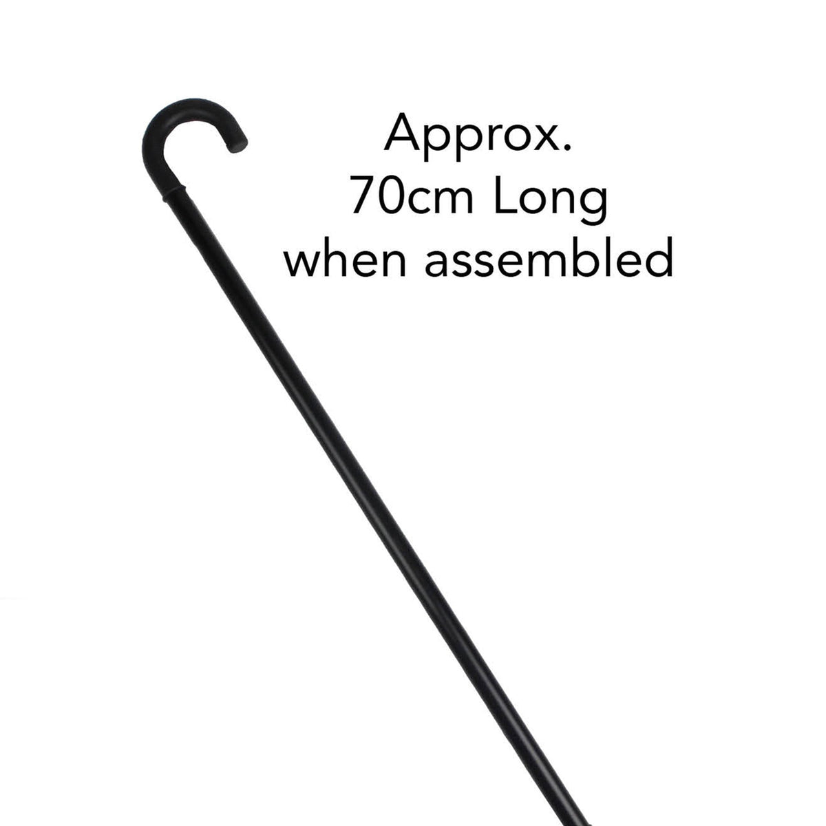 Walking Cane Black Plastic