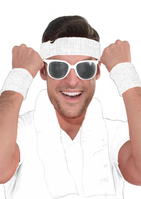 White Sweatband Set