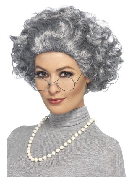 Wig - Granny Kit (Wig, Glasses and Pearls)