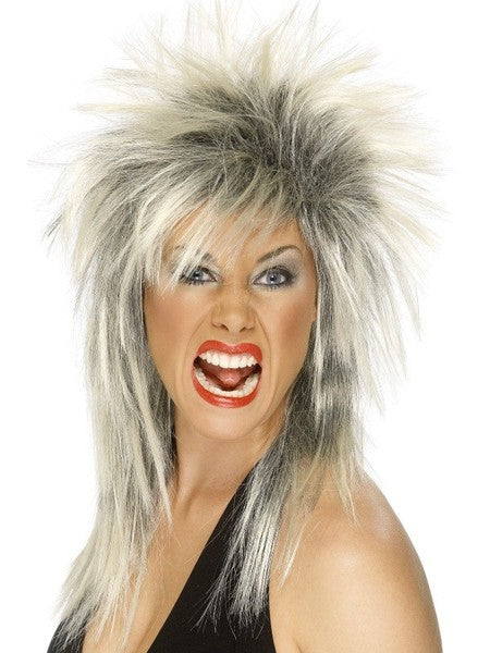 Wig - Rock Diva Two Tone Blonde & Black
