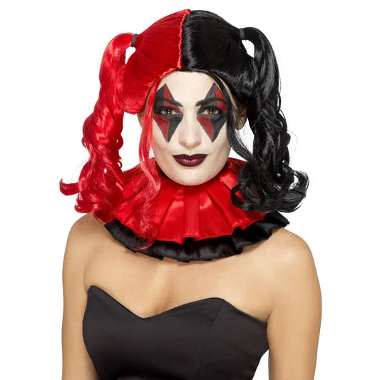 Wig - Twisted Harlequin  Black & Red