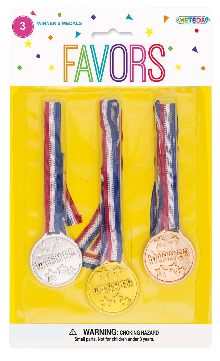 Winner Medals Gold Silver Bronze Set