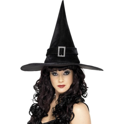Witches Hat With Diamante Buckle